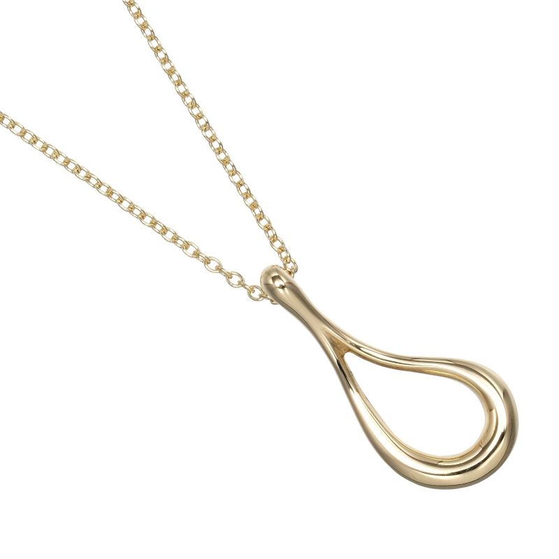 Tiffany & Co Open Teardrop 18K Yellow Gold Ladies 2g Necklace