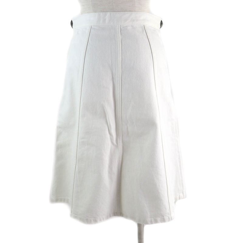 Louis Vuitton 100% Cotton Monogram Ribbon With Logo Button Front Slit White