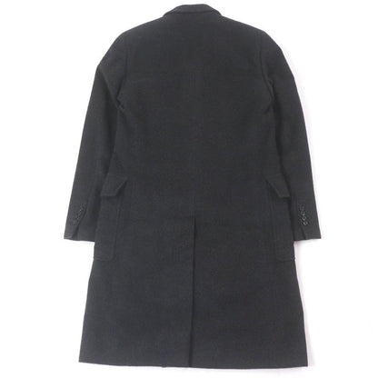 Hermes 23AW 100% Cashmere Double Breasted Chester Coat Long Coat Dark Gray 46
