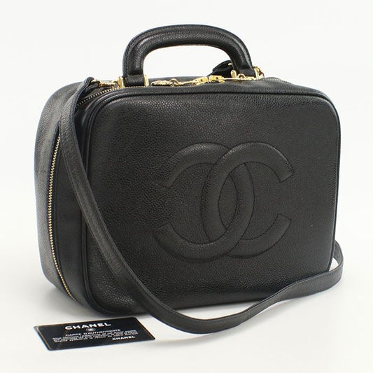 Chanel 2WAY Vanity Bag Coco Mark A07061 Shoulder Bag Caviar 4505942 Ladies