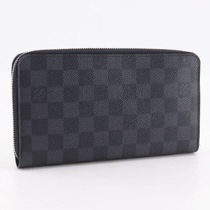 Louis Vuitton Zippy Organizer Travel Case N60111 Damier Graphite Canvas Black