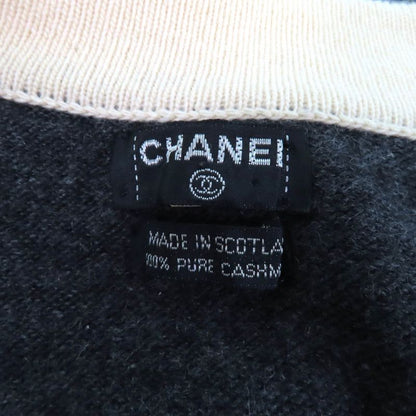 CHANEL Vintage 100% Cashmere Coco Mark Buttons Long Length Long Sleeves Knit