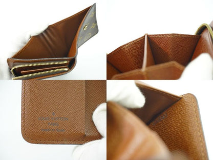 Authentic Louis Vuitton LV Compact Zip Monogram Fold Wallet Brown M61667