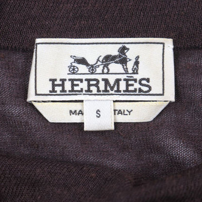 Hermes 21SS Linen Silk Bottle Neck Light Hand Summer Knit Cut And Sewn Dark