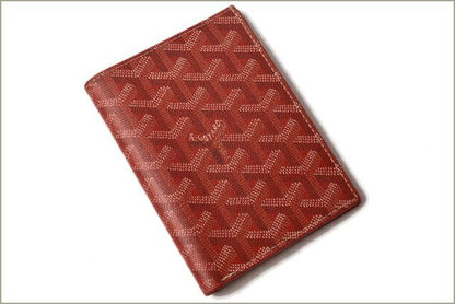 Goyard Wallet Goyard Fold Wallet Card Case Herringbone Red