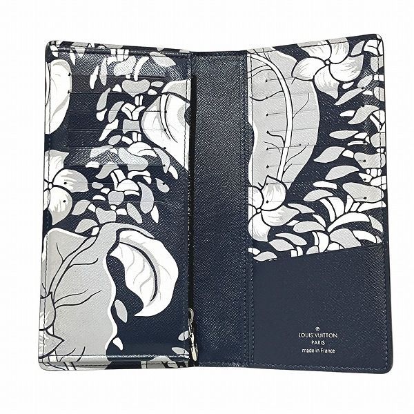 Louis Vuitton Taiga Portefeuille Brazza M30161 Hawaiian Print Bifold Wallet For