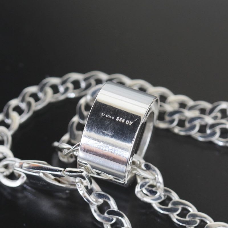 Gucci Cutout G Necklace Silver 925 Unisex E1370