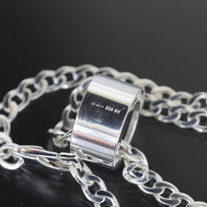 Gucci Cutout G Necklace Silver 925 Unisex E1370