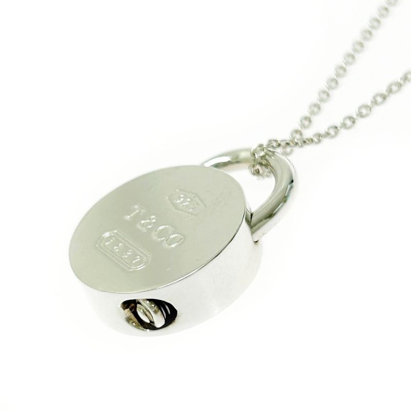 Tiffany & Co Silver 1837 Round Lock Necklace 10.4g 925 Engraved 465502 Necklace