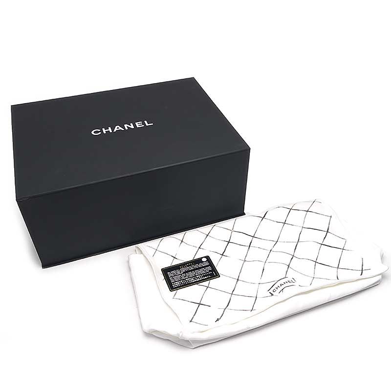 Chanel 2.55 Chain Shoulder Bag Black Calf Silver Hardware