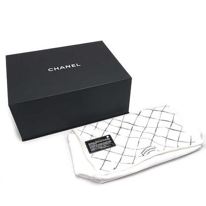 Chanel 2.55 Chain Shoulder Bag Black Calf Silver Hardware