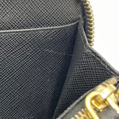 Prada Round Zipper Long Wallet Black NERO 2m1411 Wallet