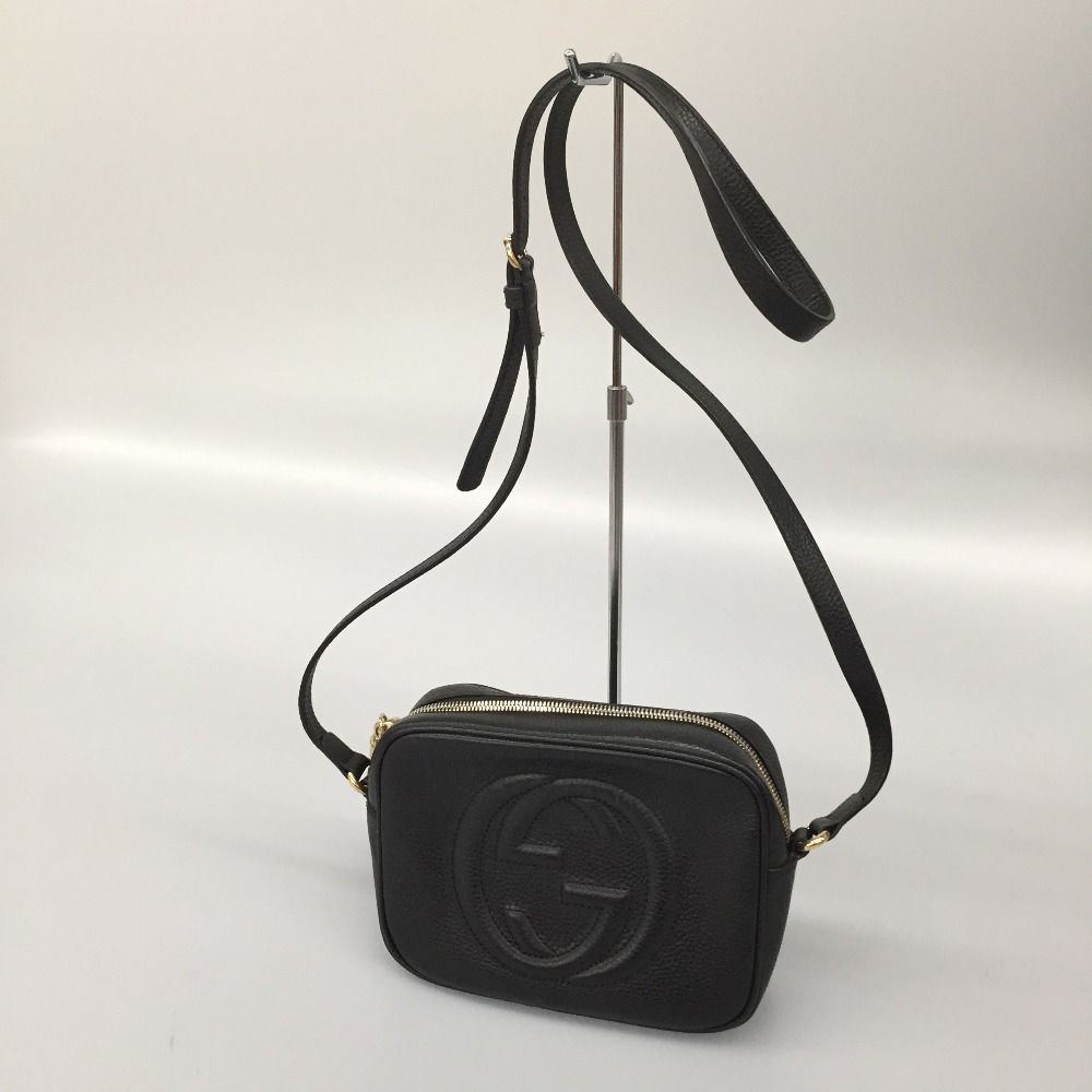 Gucci Shoulder Bag Small Leather Soho Internal Stain 308364 Black