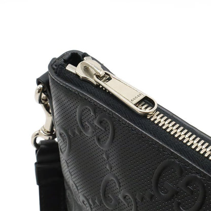 Gucci Jumbo GG Medium Crossbody Bag Shoulder Bag Clutch Bag Leather Black