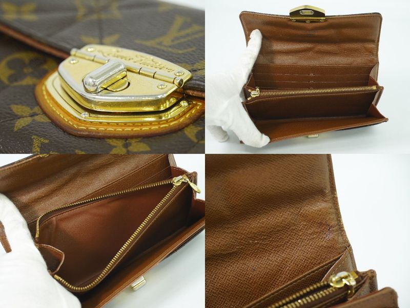Authentic Louis Vuitton LV Portefeuille Sarah Monogram Etoile Long Wallet Brown