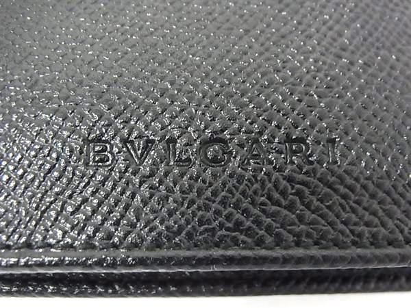 Bvlgari Leather Bifold Wallet Coin Purse Billfold Card Holder Men's Black