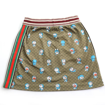 Gucci Doraemon Gucci Doraemon 656596 GG Pattern Webline Trapezoid Skirt Mini