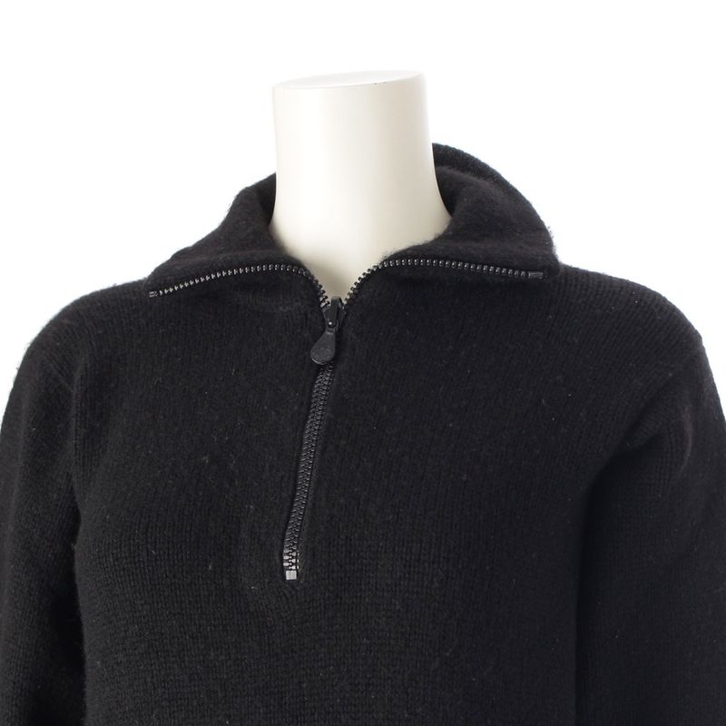 Chanel 96A Cashmere Back Logo Deca Coco Mark High Neck Knit Sweater Top