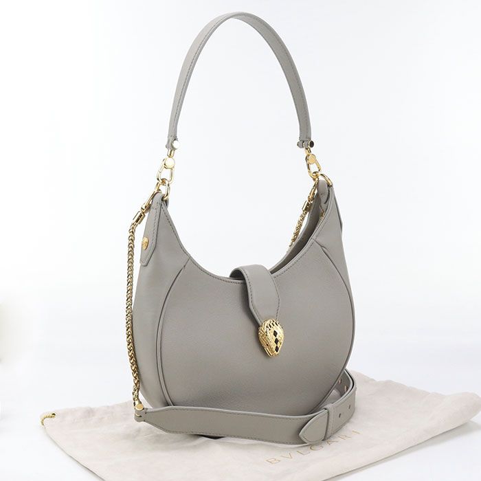 Bvlgari Bulgari 2WAY Serpenti Ellipse Handbag Leather Women