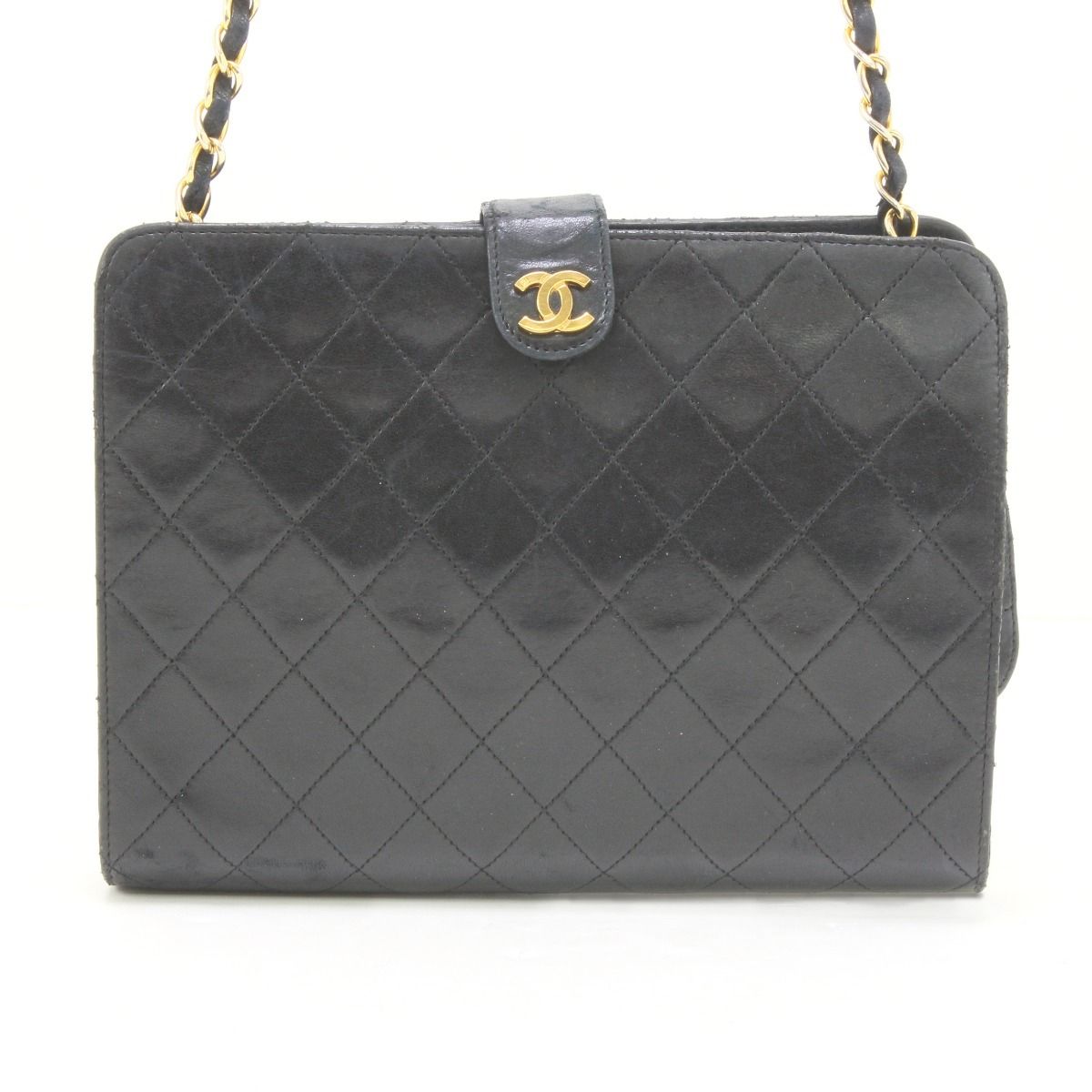 Chanel Shoulder Bag Matelasse Chain Shoulder Scratch Yes Black
