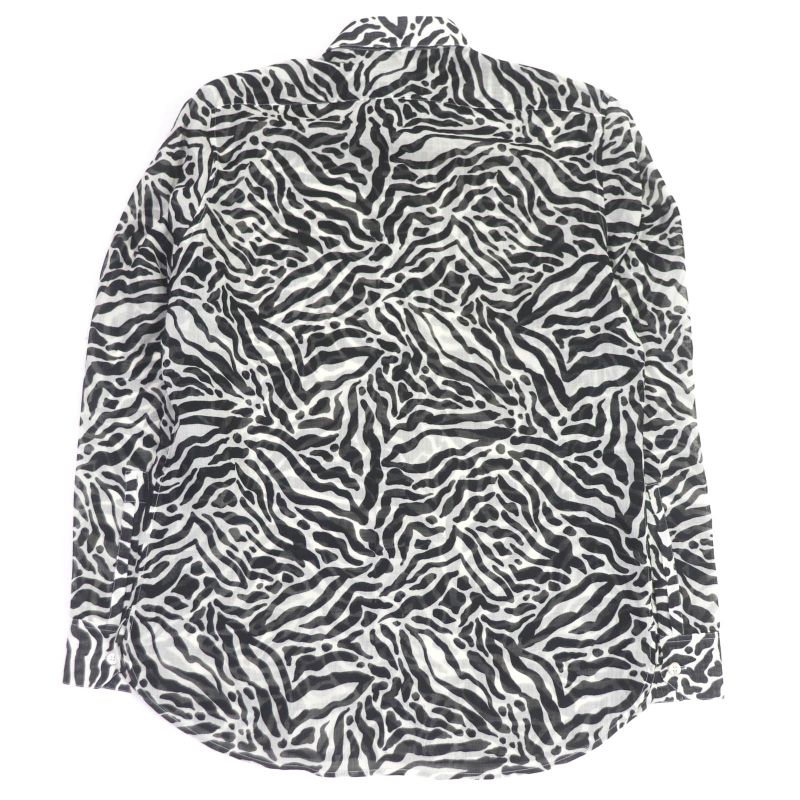 Saint Laurent Paris 2019 564172 100% Wool Light Hand Long Sleeve Zebra Shirt