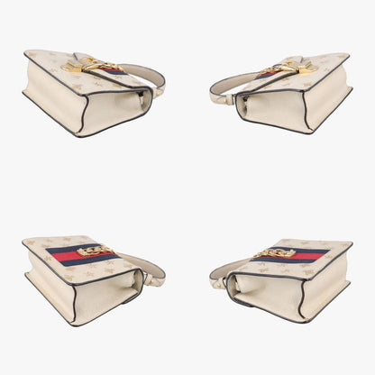 Gucci Sylvie Ivory X Navy X Red Leather 470270 C026707430