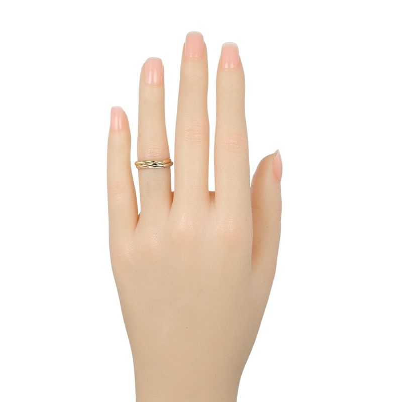 Cartier Trinity XS 1.9mm (0.07in) Band 18K Gold (yg×pg×wg) No 8 Ladies 3.5g Ring