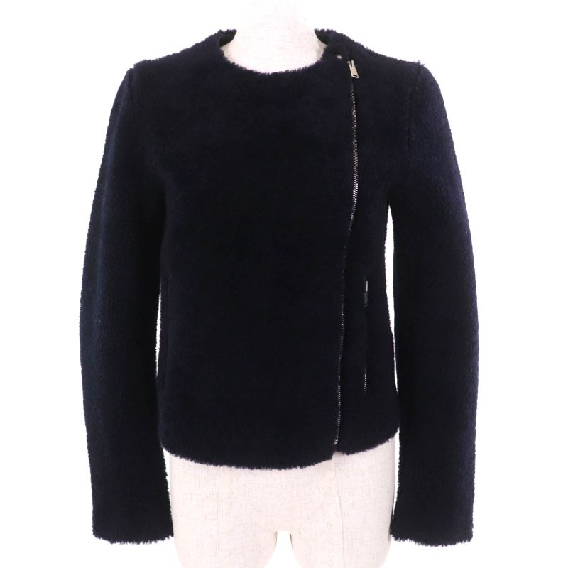 Celine 2 5k10/5525 Phoebe Period Lambskin Mouton Sheer Ring Collarless Riders