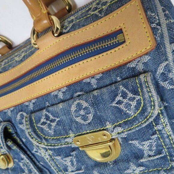 LOUIS VUITTON Monogram Denim Neo Speedy 30 Blue