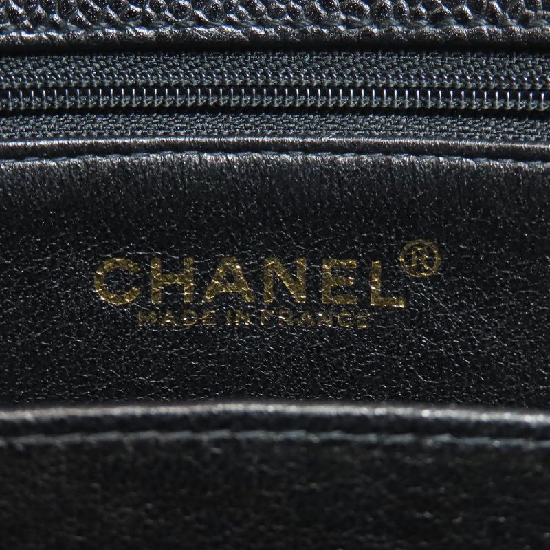 Chanel Coco Mark Gold Hardware Tote Bag Grained Calfskin Women