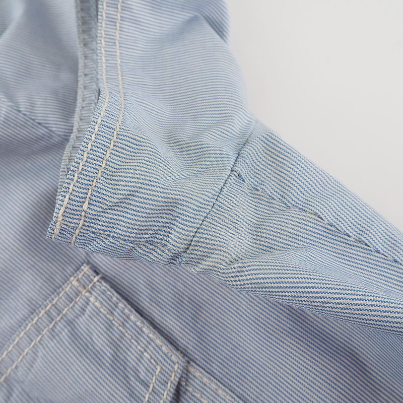 Chanel P24930v15491 Silk Blue Women's Short Sleeve Shirt