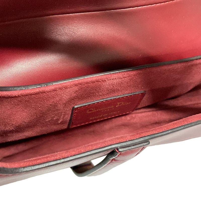 Dior/christian Dior Handbag Saddle Bag Red Leather
