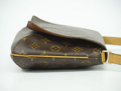 Authentic Louis Vuitton LV Musette Tango Short Monogram Shoulder Bag Brown