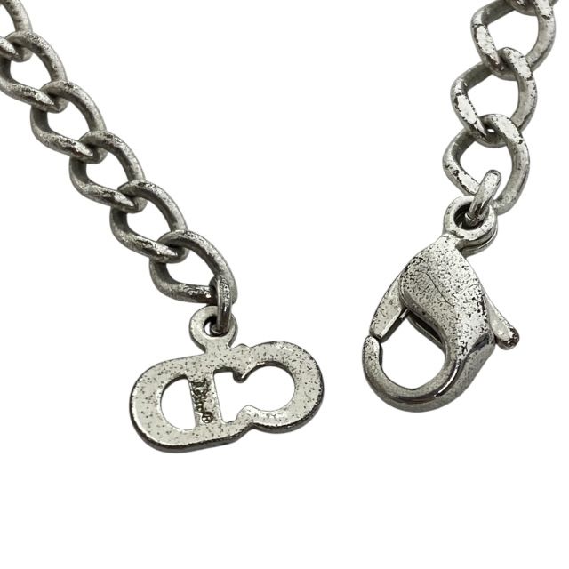 Christian Dior Chain Bracelet Bangle Accessories Jewelry CD Logo Metal Silver
