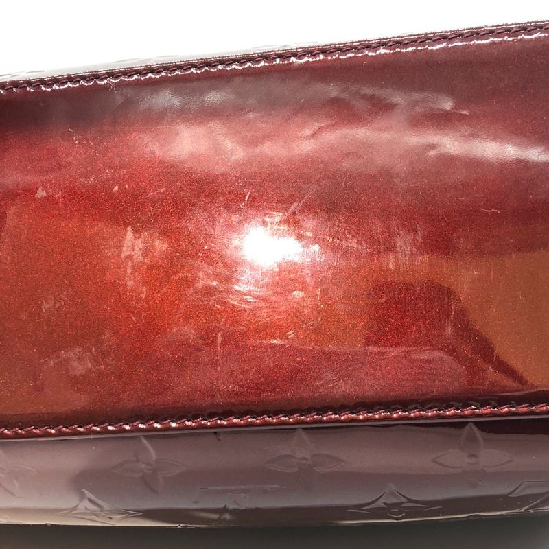Louis Vuitton Vernis Blair MM Handbag M91690 Red Preowned 005580