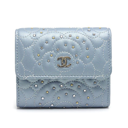 Chanel Camellia Small Flap Wallet Trifold Wallet A83570