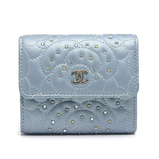 Chanel Camellia Small Flap Wallet Trifold Wallet A83570