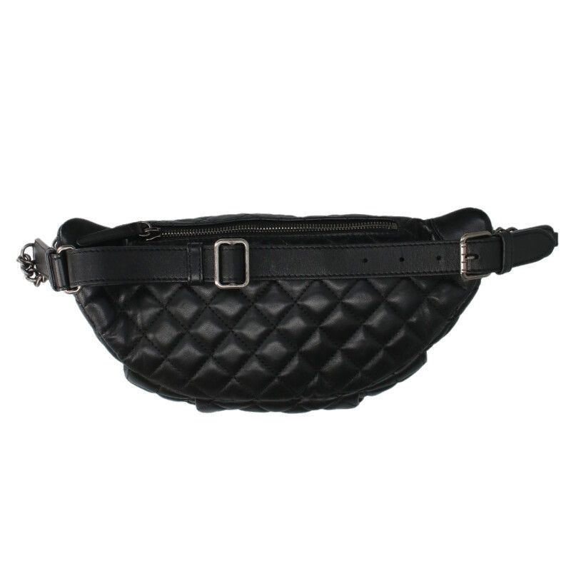 Chanel Lambskin Coco Mark Matelasse Chain Body Bag Women
