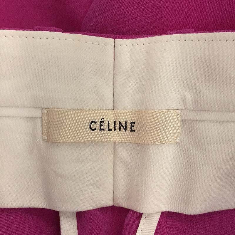 Celine - Phoebe Period Silk Center Press Tapered Pants - 36 - Purple - Women's