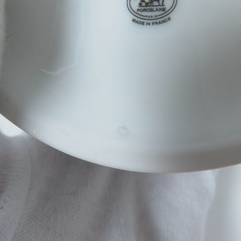 Hermes Chevaldrian Pottery Horse Horse Motif Sugar Pot White Gold With Box Made