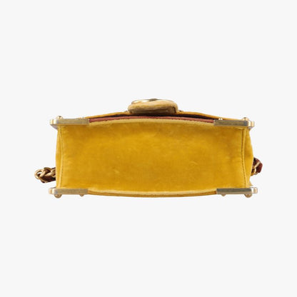 Prada Caye Lion Head Yellow And Brown Velour 1bd089110