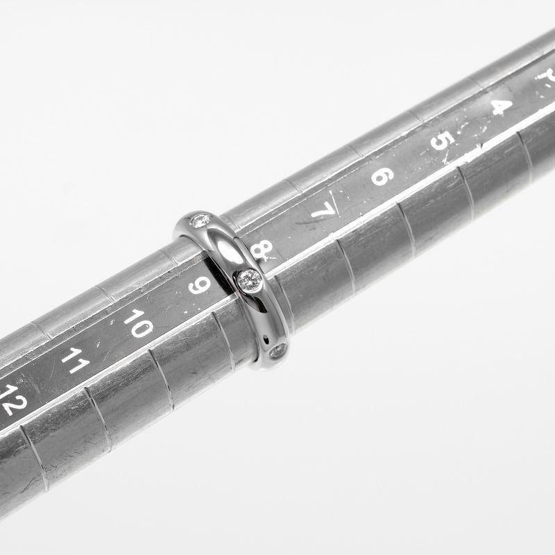 Cartier Stella 18kwhite Gold With Diamonds #8.5 Ladies 4.62g Ring