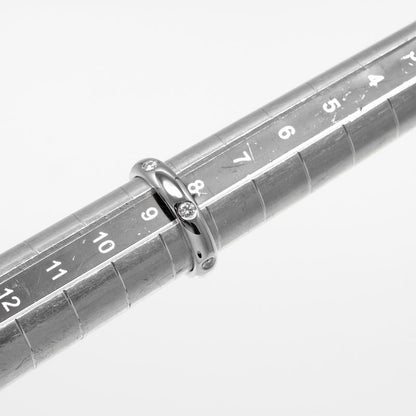 Cartier Stella 18kwhite Gold With Diamonds #8.5 Ladies 4.62g Ring