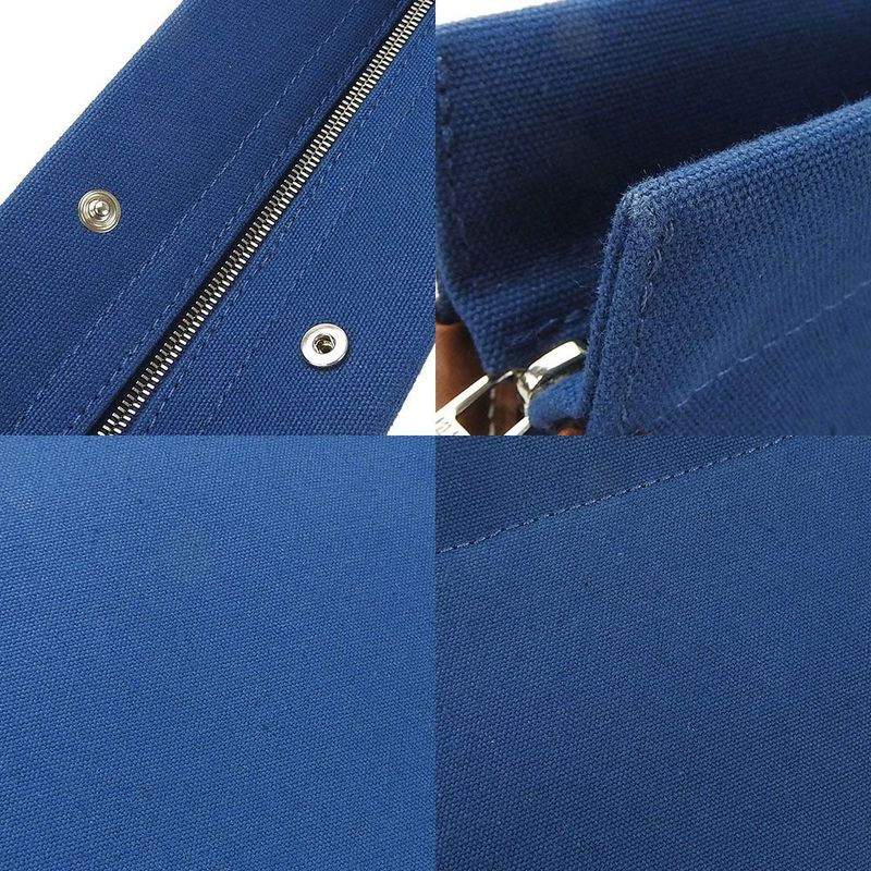 Hermes Clutch Bag Canvas Leather Navy Brown Everyday Use Ladies Women Hermes