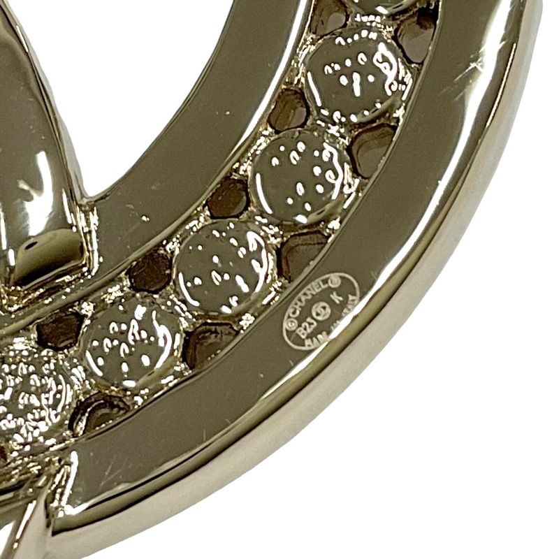 Chanel Brooch Corsage Gold Here Mark Rhinestone