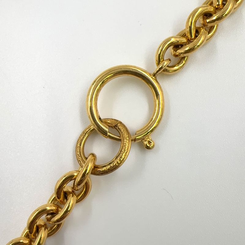 Chanel Coco Mark GP Gold Necklace Gold