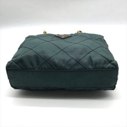 Prada Nylon Quilted Chain Shoulder Bag Green