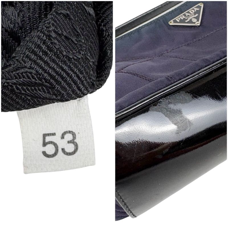 Prada Accessory Pouch Mini Handbag Tessuto Nylon Quilted Purple