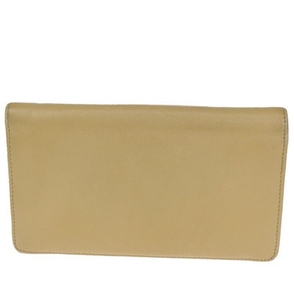 Chanel Wallet Coco Button Fold Wallet Leather Beige 60ka506