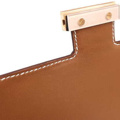 Hermes Constance 3 Mini Miroir Shoulder Bag Vaux Epson Gold Pink Gold Hardware